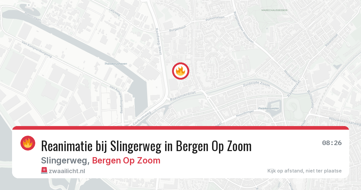Reanimatie bij Slingerweg in Bergen Op Zoom — 5 mrt 2026