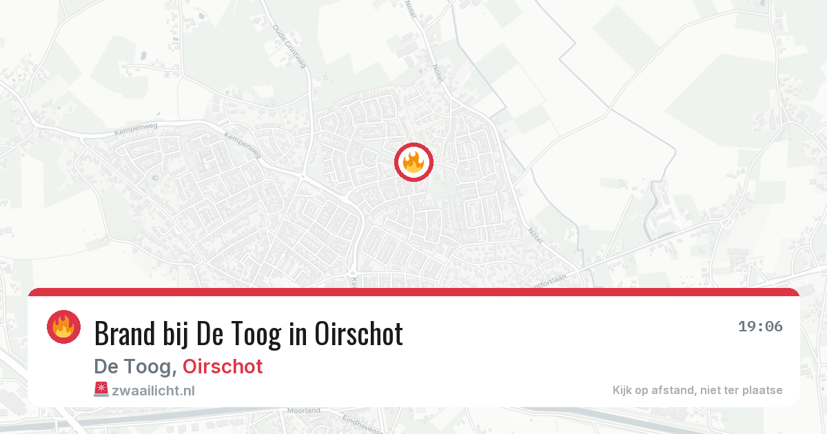 Brand bij De Toog in Oirschot — 18 jul 2026