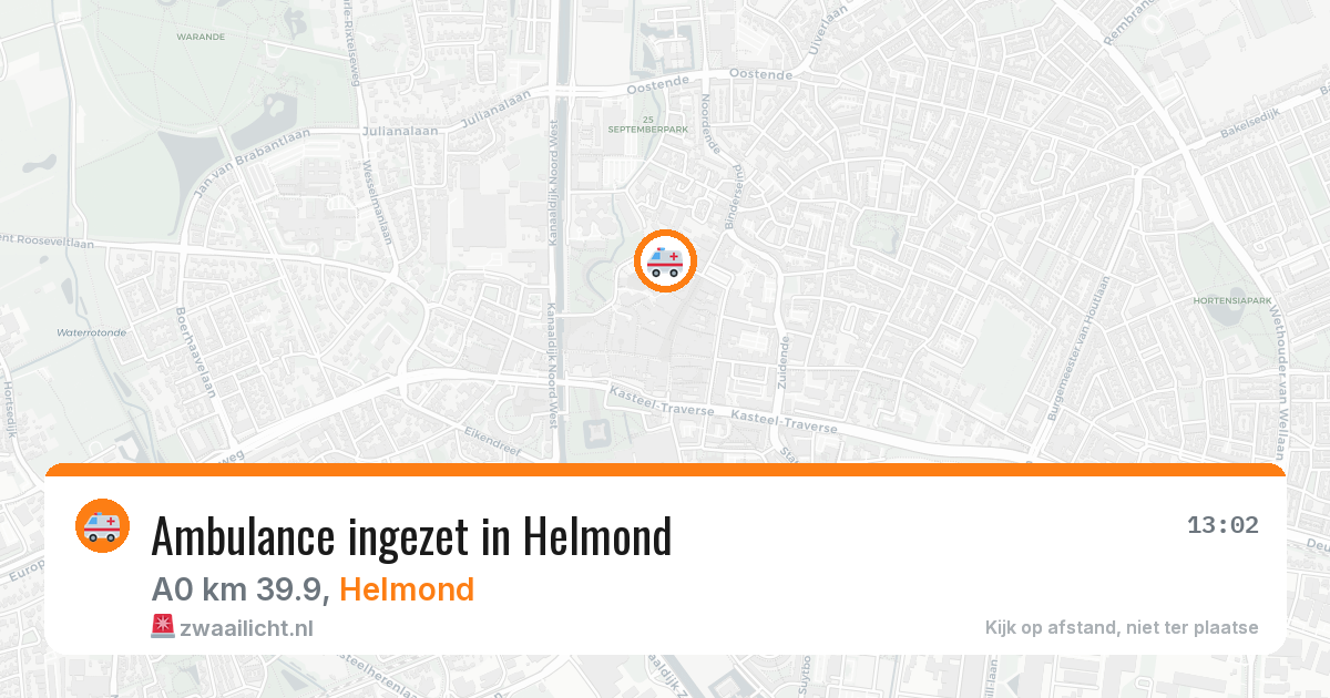 Ambulance ingezet in Helmond — 4 jul 2026