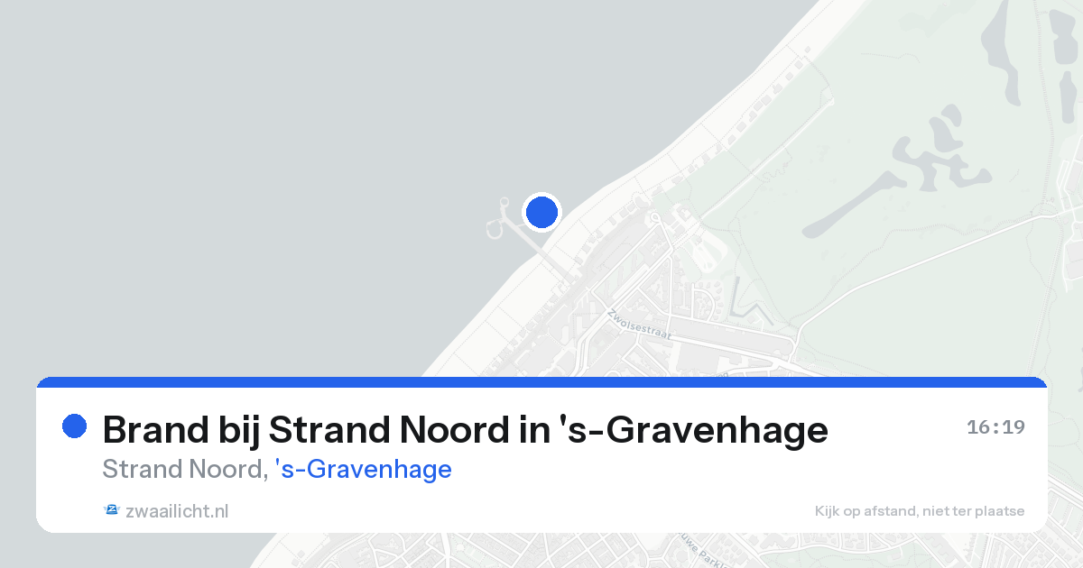 Brand bij Strand Noord in 's-Gravenhage — 16 aug 2026
