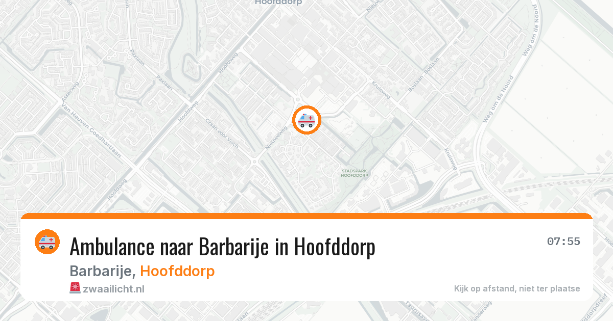 Ambulance naar Barbarije in Hoofddorp — 2 jul 2026