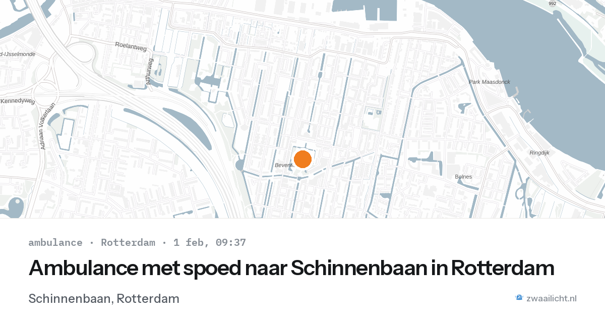 Ambulance met spoed naar Schinnenbaan in Rotterdam — 1 feb 2026