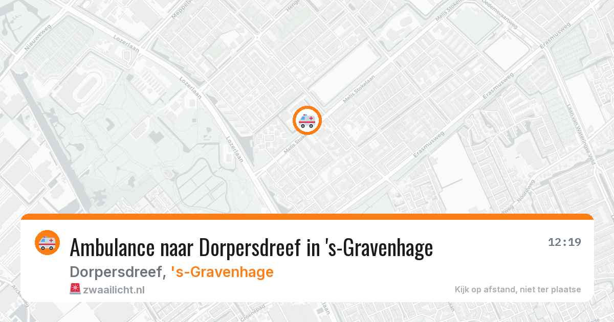 Ambulance naar Dorpersdreef in 's-Gravenhage — 11 aug 2026