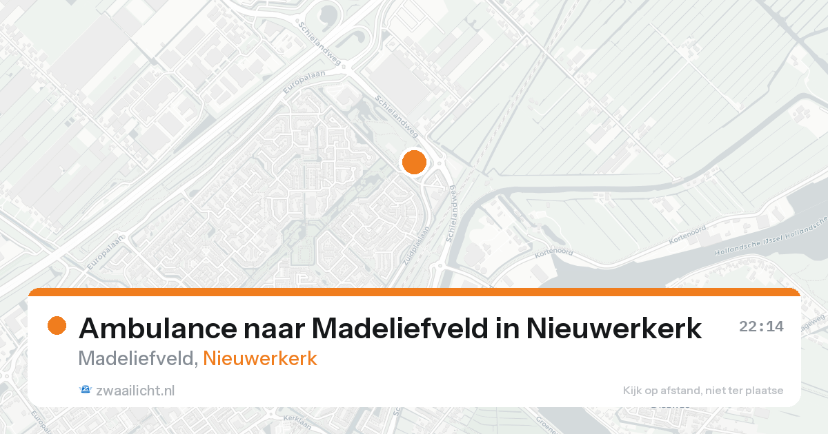 Ambulance naar Madeliefveld in Nieuwerkerk — 18 aug 2026