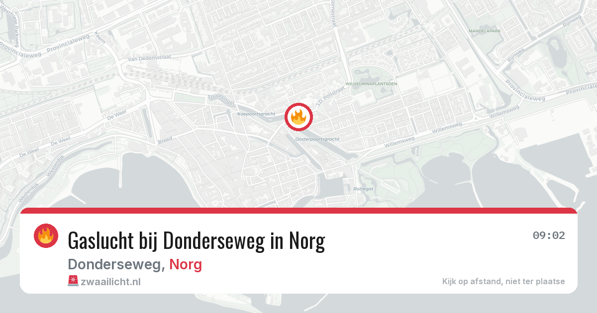Gaslucht bij Donderseweg in Norg — 20 jan 2026