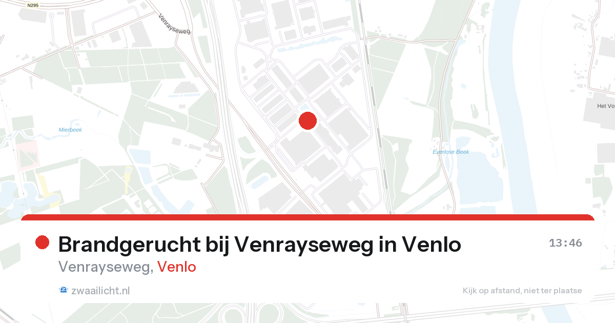Brandgerucht bij Venrayseweg in Venlo — 11 aug 2026