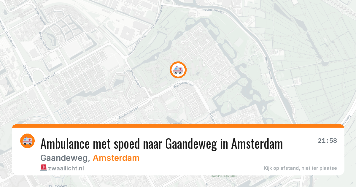 Ambulance met spoed naar Gaandeweg in Amsterdam — 31 mei 2026
