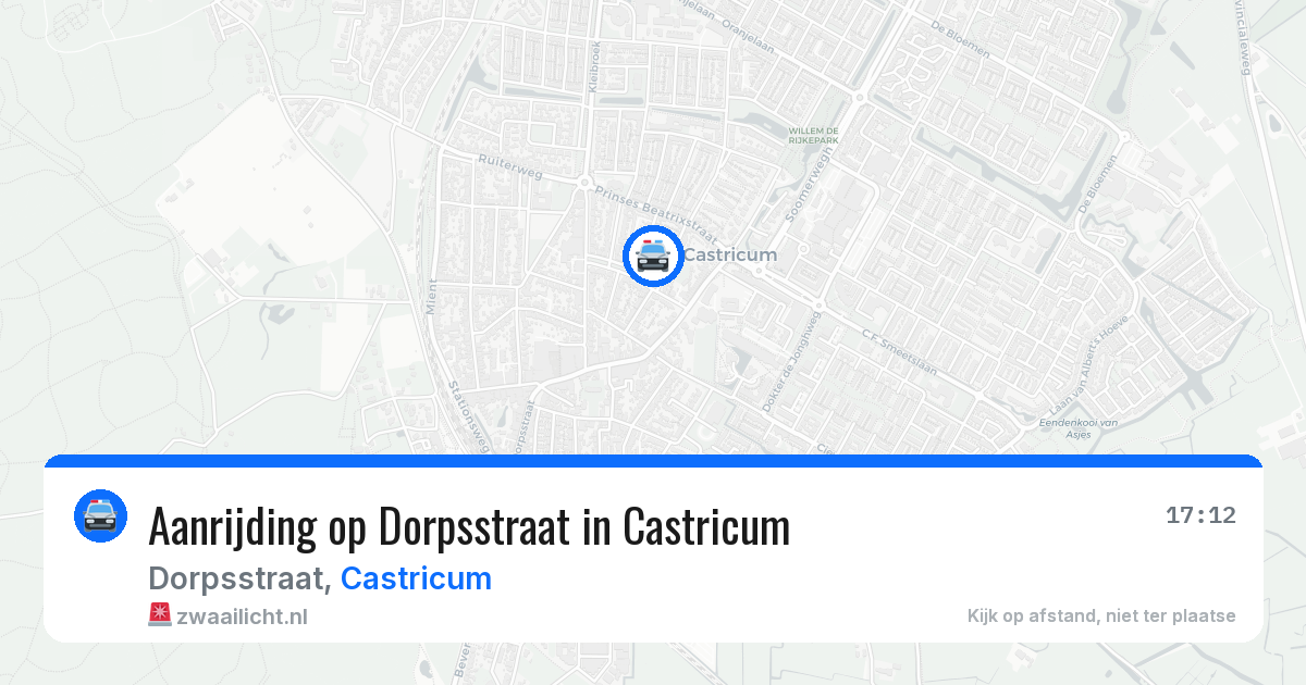 Aanrijding op Dorpsstraat in Castricum — 27 jun 2026