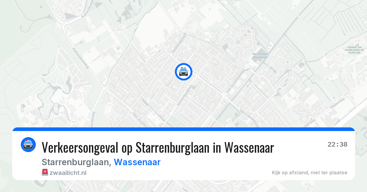 Verkeersongeval op Starrenburglaan in Wassenaar — 25 apr 2026