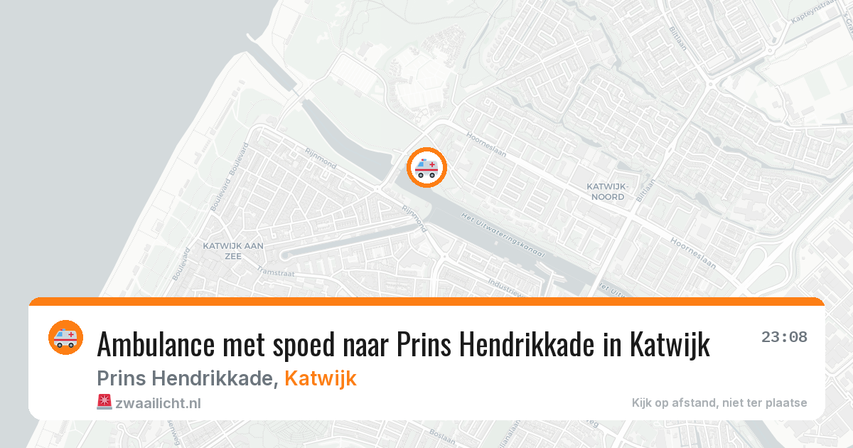 Ambulance met spoed naar Prins Hendrikkade in Katwijk — 25 mei 2026