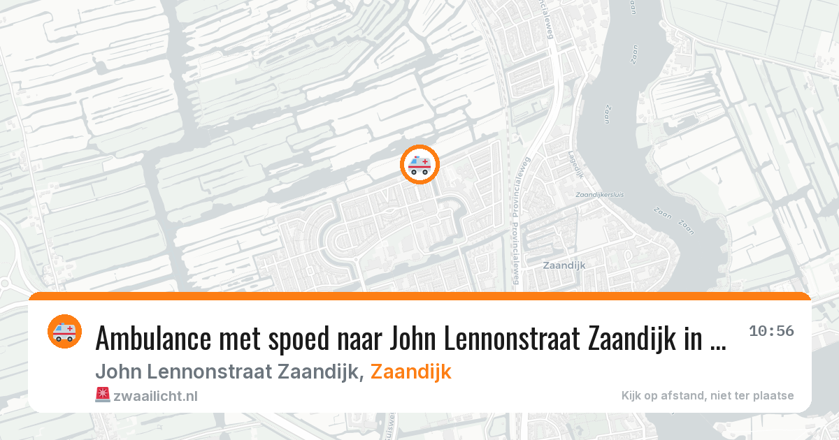 Ambulance met spoed naar John Lennonstraat Zaandijk in Zaandijk — 20 jan 2026