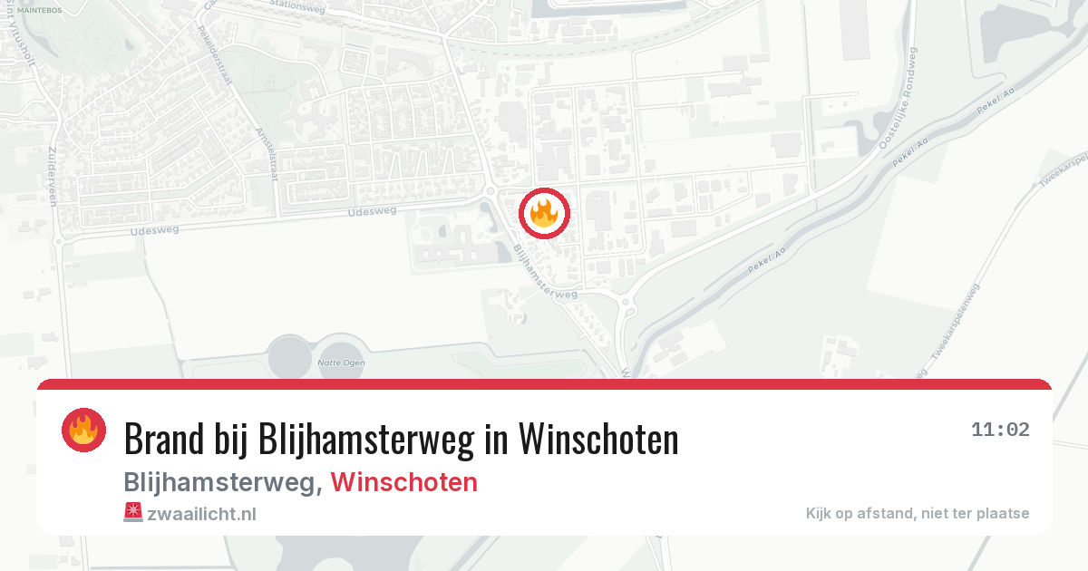 Brand bij Blijhamsterweg in Winschoten — 7 aug 2026