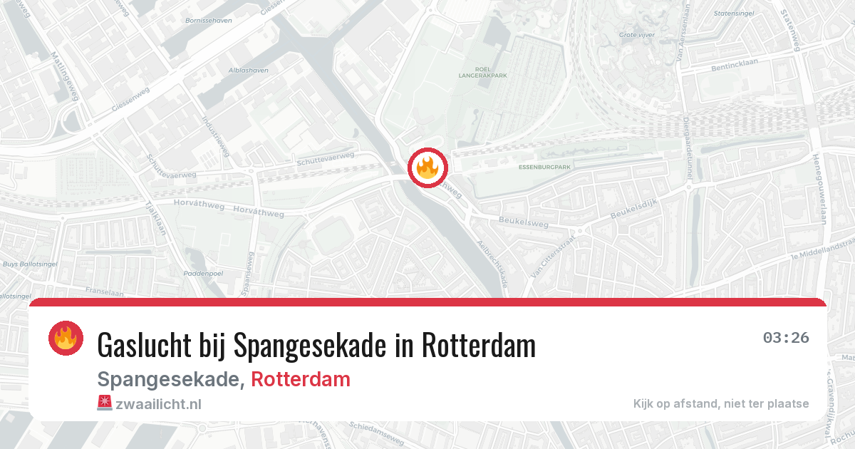 Gaslucht bij Spangesekade in Rotterdam — 23 mei 2026