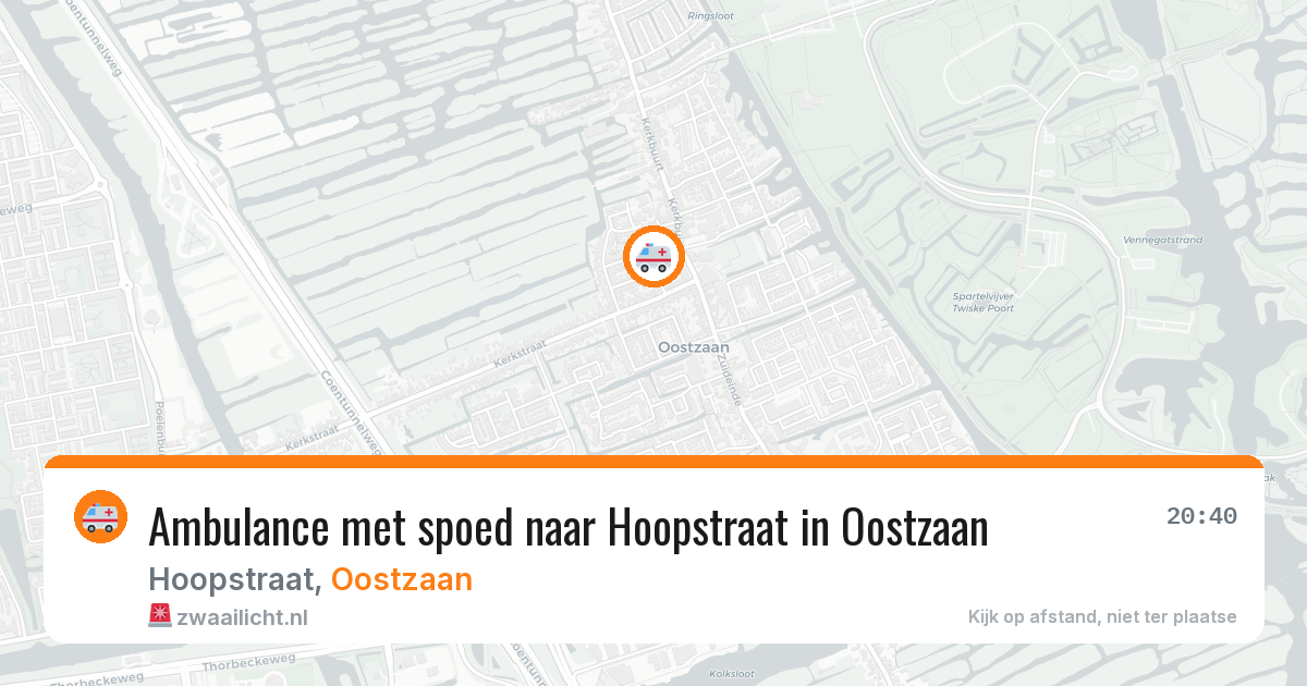 Ambulance met spoed naar Hoopstraat in Oostzaan — 2 aug 2026