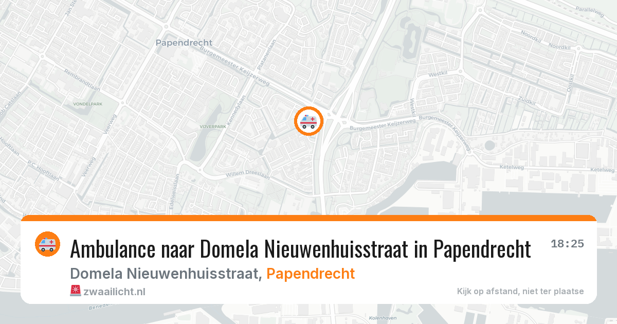 Ambulance naar Domela Nieuwenhuisstraat in Papendrecht — 16 jul 2026