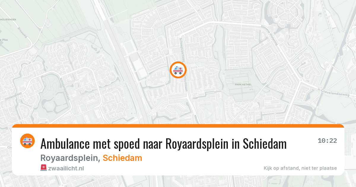 Ambulance met spoed naar Royaardsplein in Schiedam — 21 mei 2026