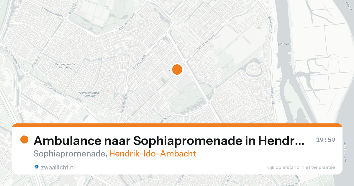 Ambulance naar Sophiapromenade in Hendrik-Ido-Ambacht — 20 aug 2026