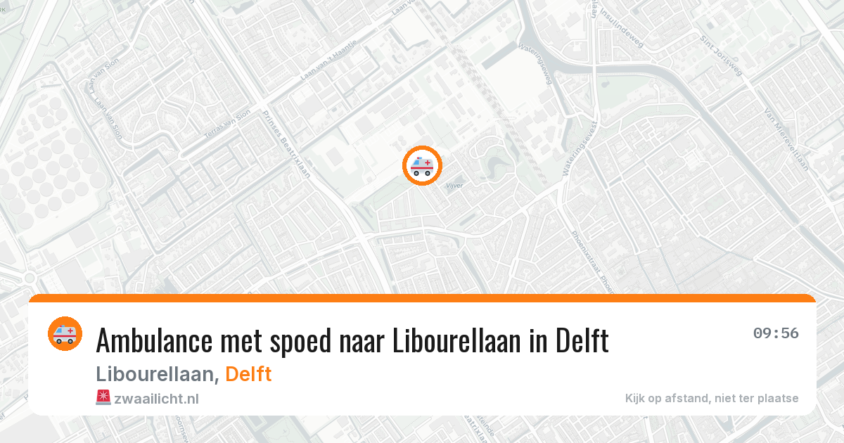 Ambulance met spoed naar Libourellaan in Delft — 11 mei 2026