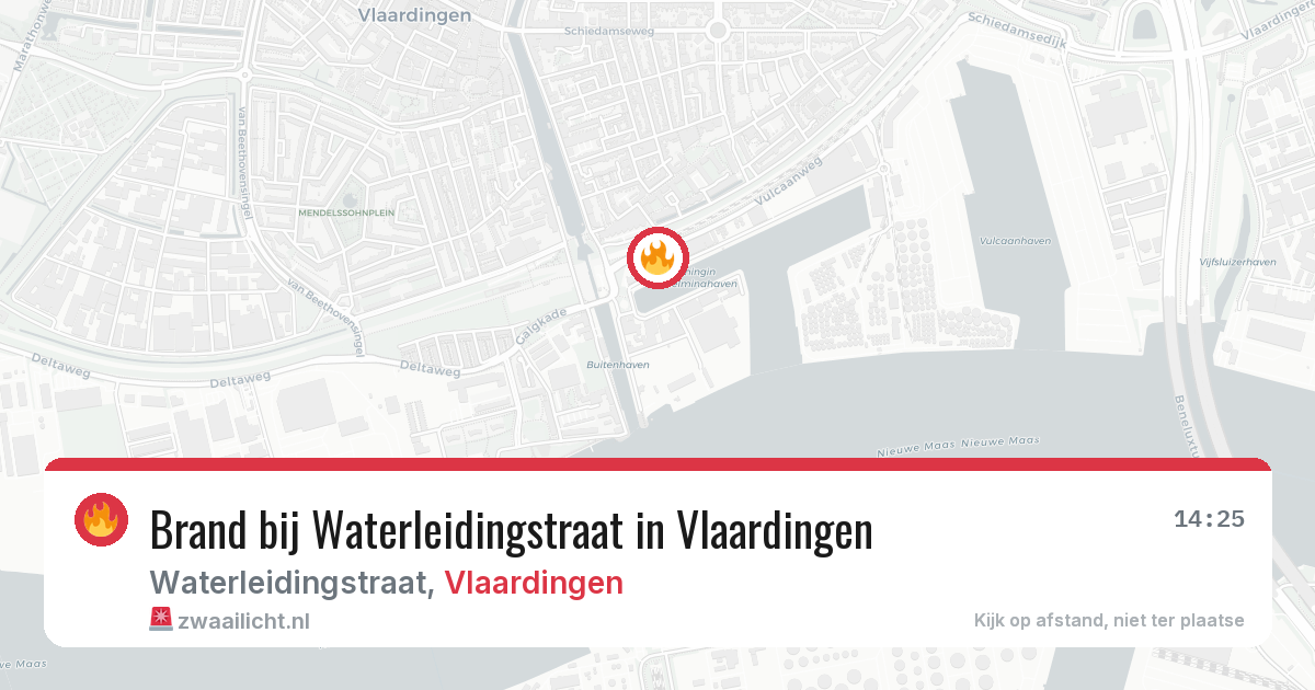 Brand bij Waterleidingstraat in Vlaardingen — 26 jun 2026