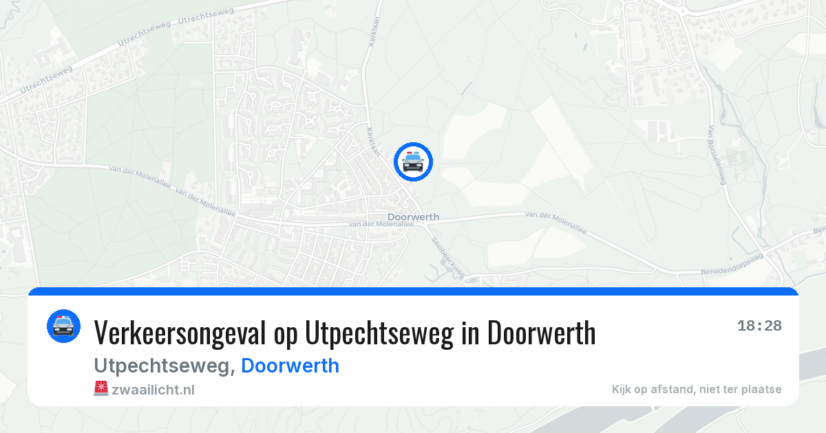 Verkeersongeval op Utpechtseweg in Doorwerth — 7 jul 2026