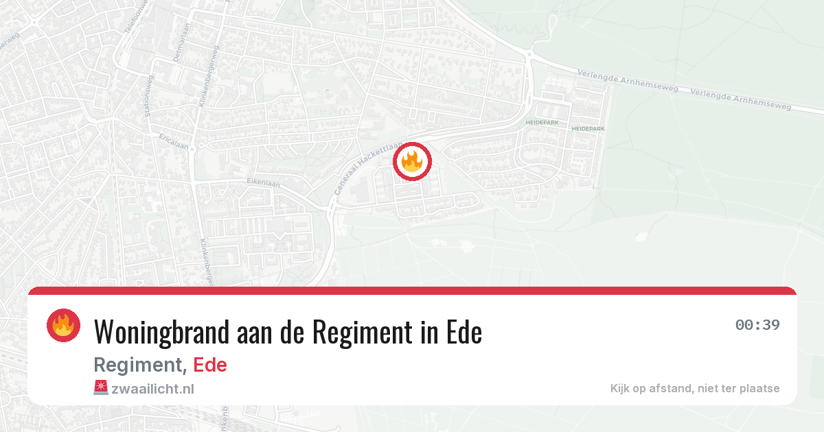 Woningbrand aan de Regiment in Ede — 14 jul 2026