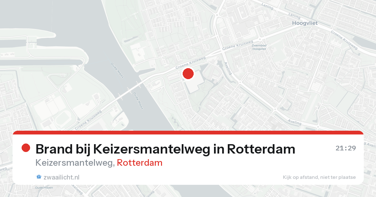 Brand bij Keizersmantelweg in Rotterdam — 15 aug 2026