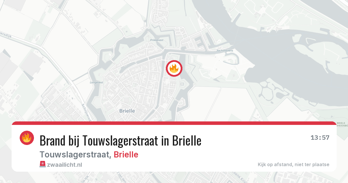Brand bij Touwslagerstraat in Brielle — 6 jul 2026