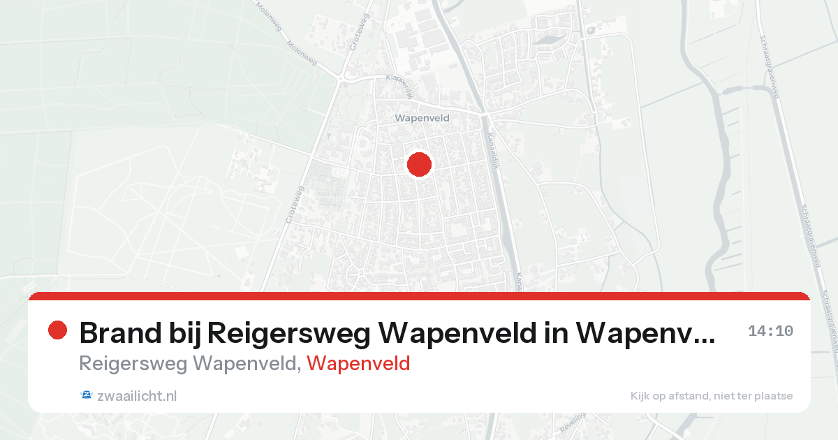Brand bij Reigersweg Wapenveld in Wapenveld — 18 aug 2026