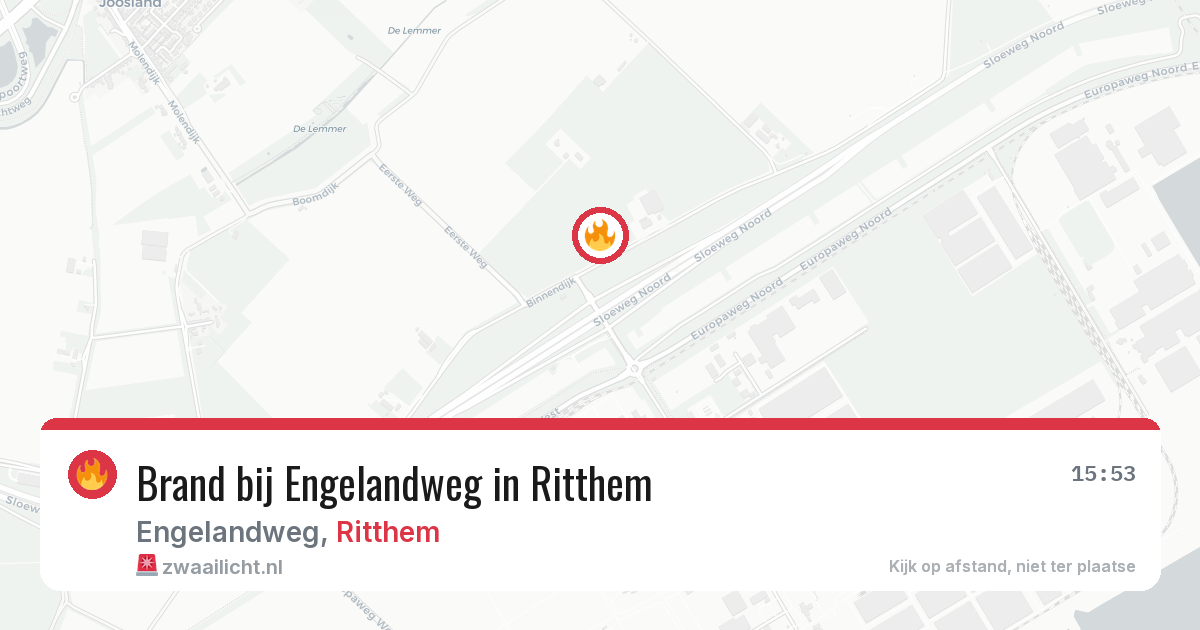 Brand bij Engelandweg in Ritthem — 13 jun 2026