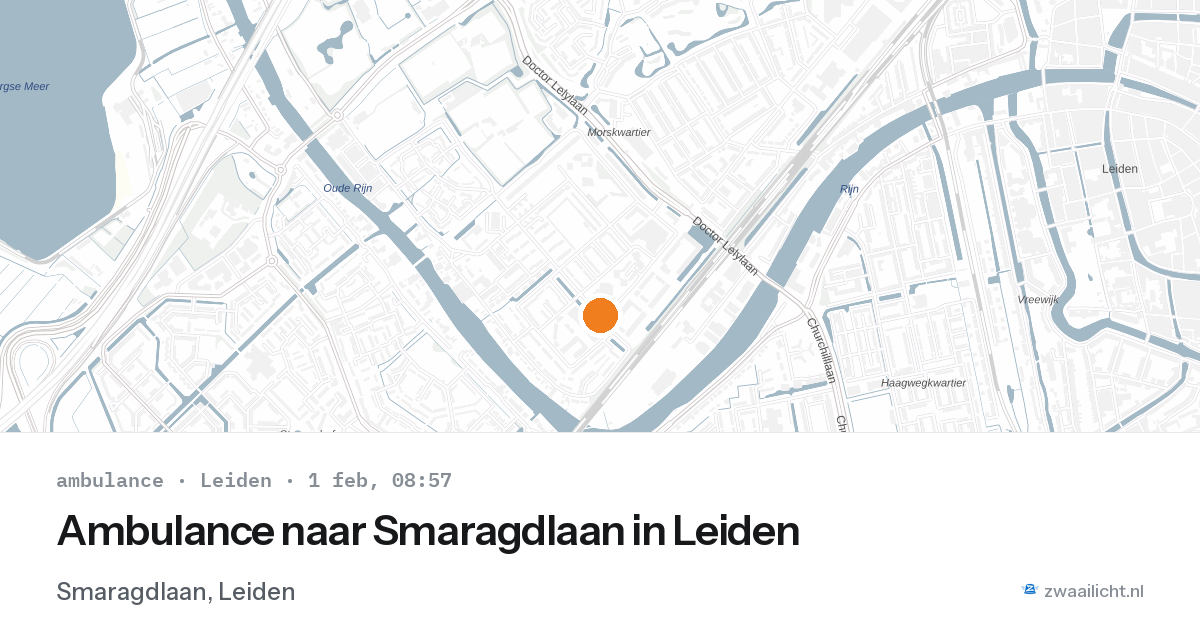 Ambulance naar Smaragdlaan in Leiden — 1 feb 2026