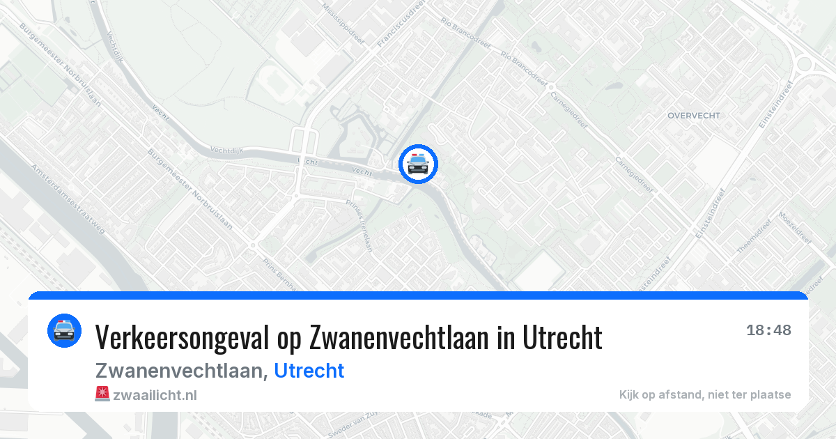 Verkeersongeval op Zwanenvechtlaan in Utrecht — 1 apr 2026