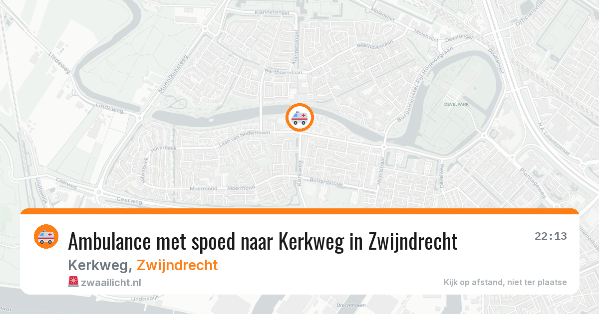 Ambulance met spoed naar Kerkweg in Zwijndrecht — 13 aug 2026