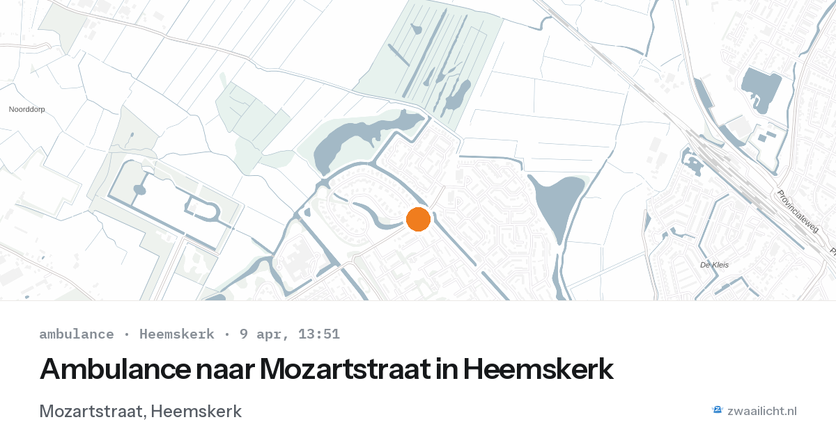 Ambulance naar Mozartstraat in Heemskerk — 9 apr 2026