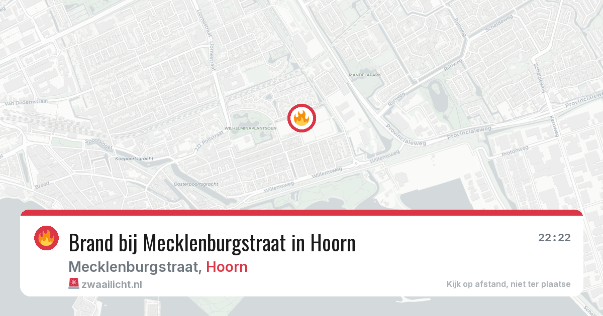 Brand bij Mecklenburgstraat in Hoorn — 17 mrt 2026