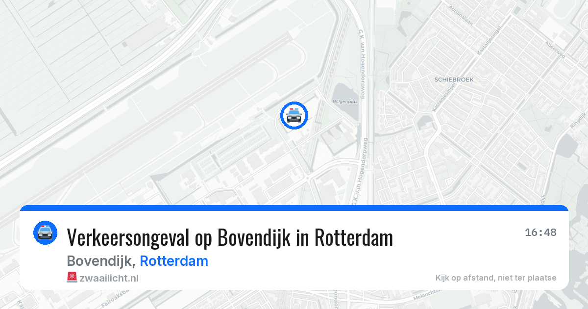 Verkeersongeval op Bovendijk in Rotterdam — 11 aug 2026