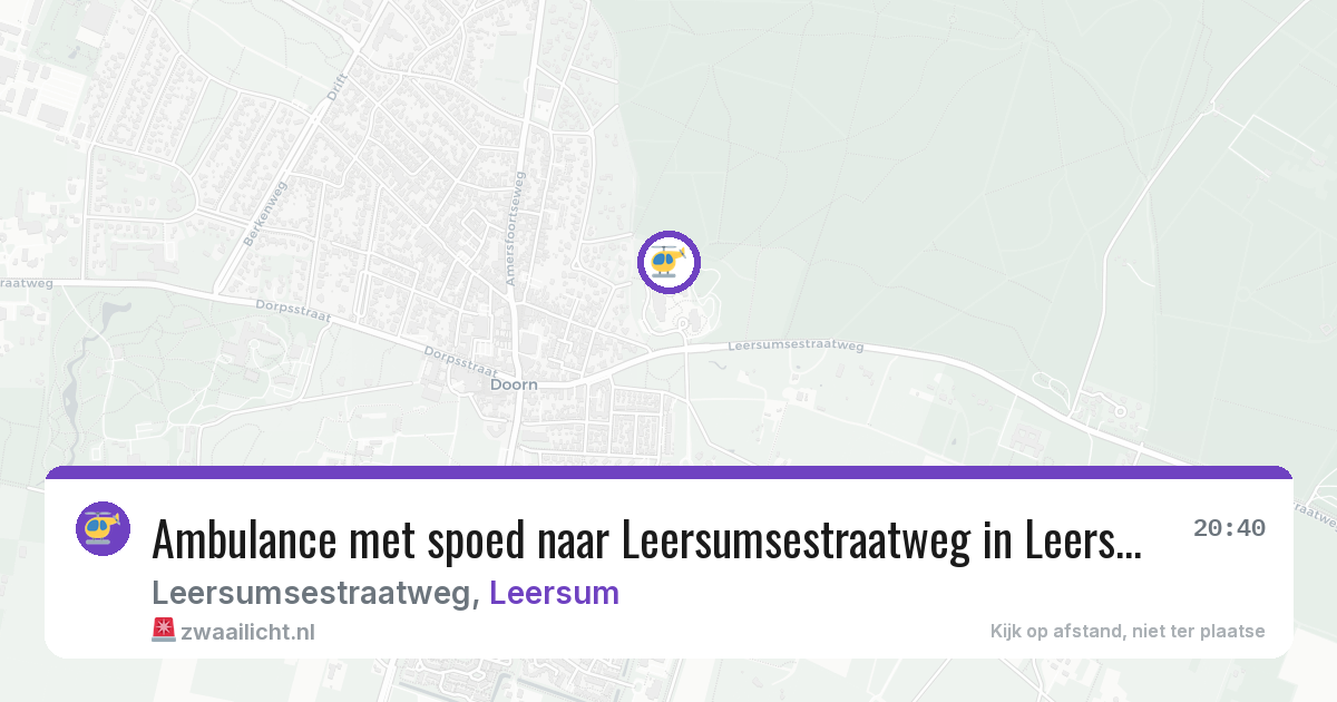 Ambulance met spoed naar Leersumsestraatweg in Leersum — 1 jul 2026