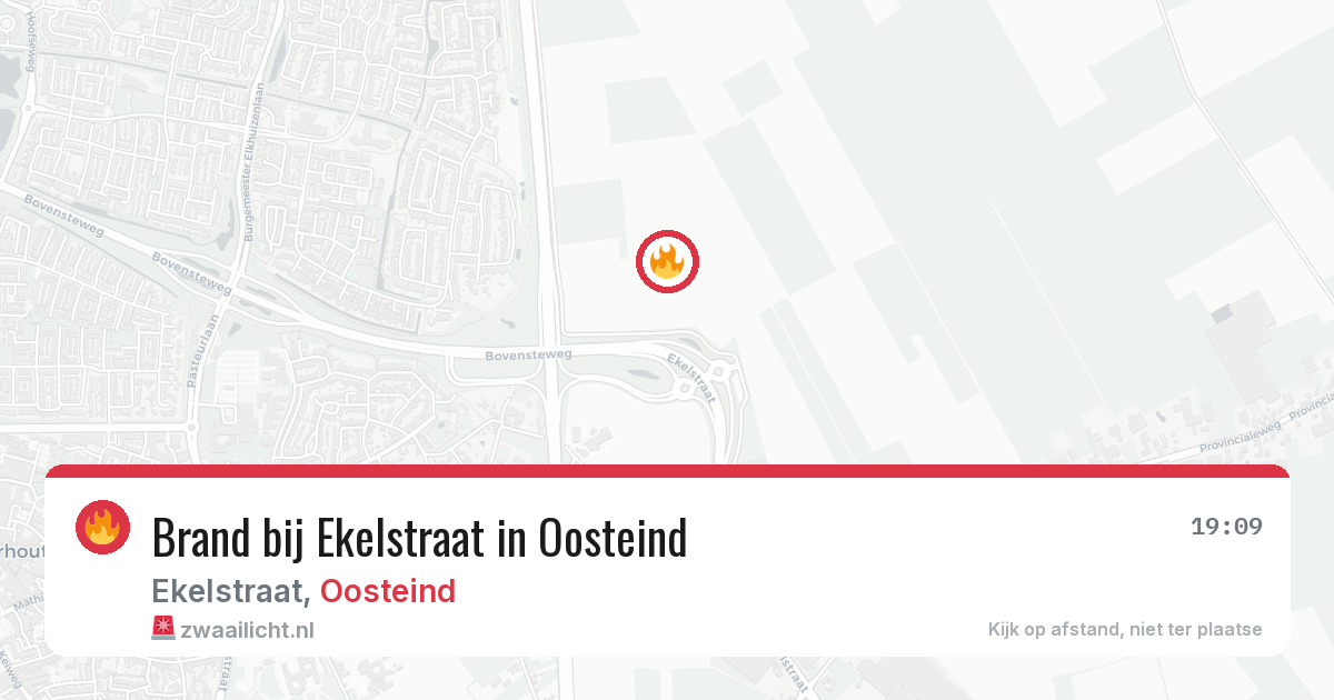 Brand bij Ekelstraat in Oosteind — 28 jul 2026