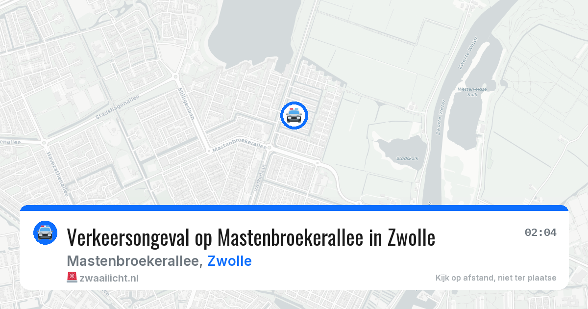 Verkeersongeval op Mastenbroekerallee in Zwolle — 1 jul 2026