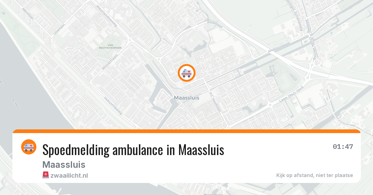 Spoedmelding ambulance in Maassluis — 19 mrt 2026