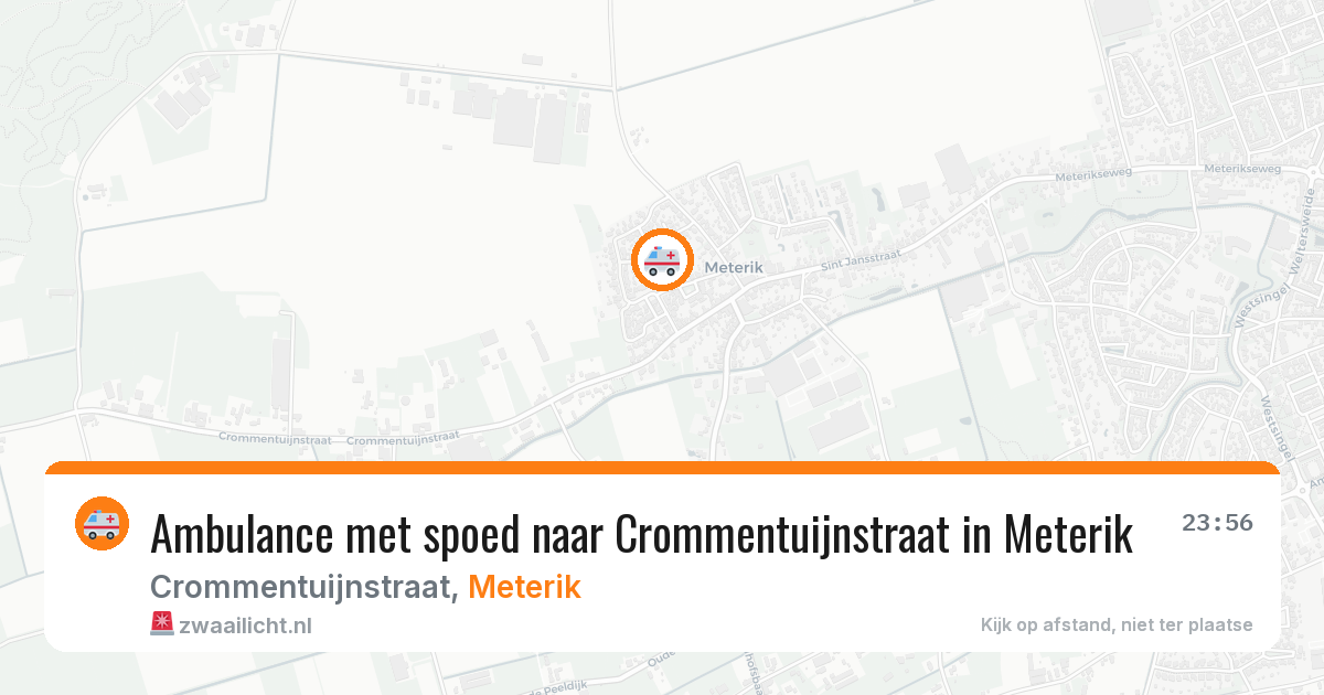 Ambulance met spoed naar Crommentuijnstraat in Meterik — 15 jul 2026