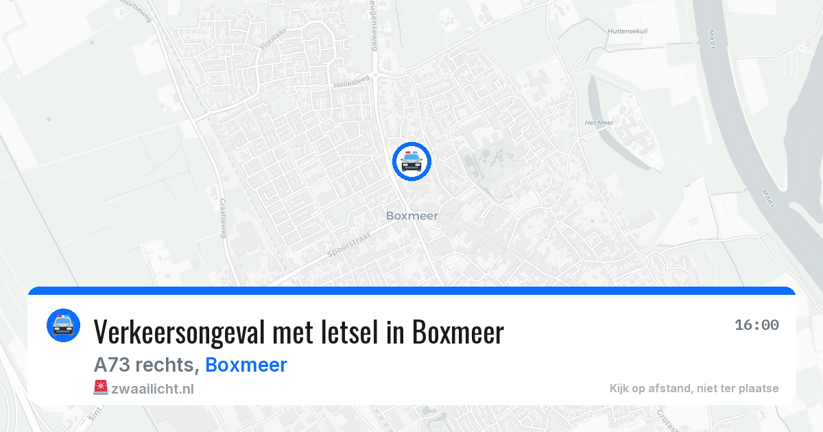 Verkeersongeval met letsel in Boxmeer — 1 jun 2026