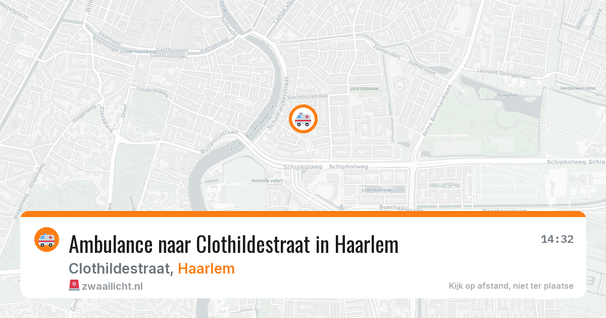 Ambulance naar Clothildestraat in Haarlem — 14 aug 2026