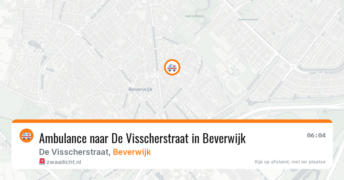 Ambulance naar De Visscherstraat in Beverwijk — 14 aug 2026