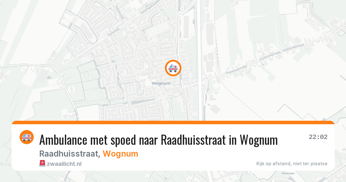 Ambulance met spoed naar Raadhuisstraat in Wognum — 1 aug 2026