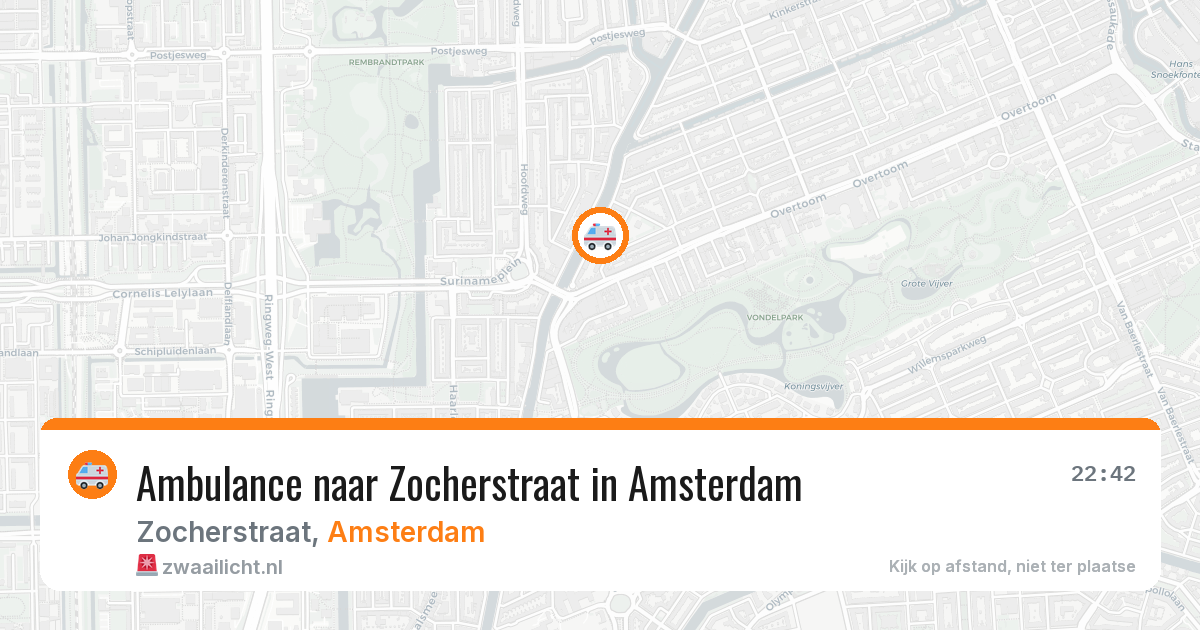 Ambulance naar Zocherstraat in Amsterdam — 28 jun 2026