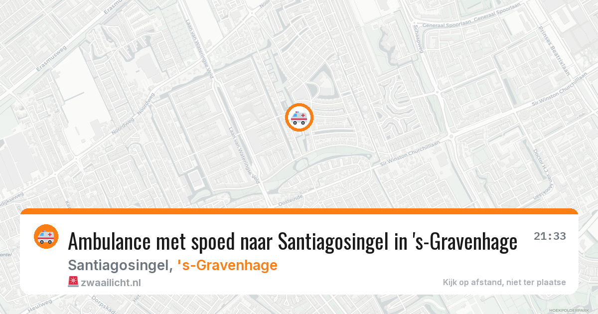 Ambulance met spoed naar Santiagosingel in 's-Gravenhage — 10 jul 2026