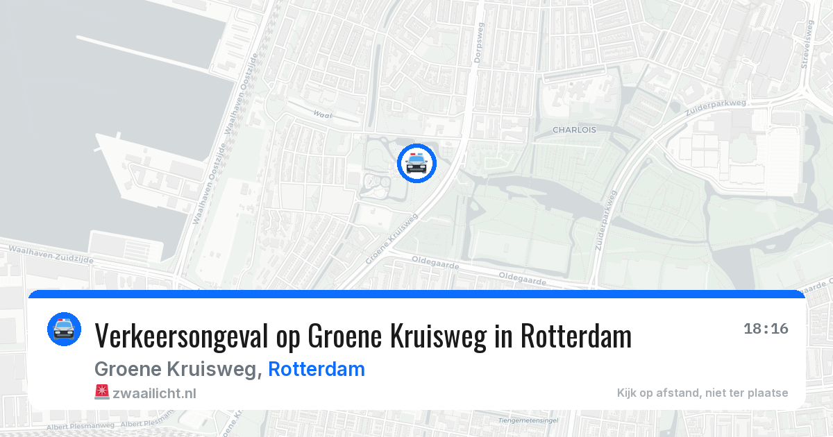 Verkeersongeval op Groene Kruisweg in Rotterdam — 31 jul 2026