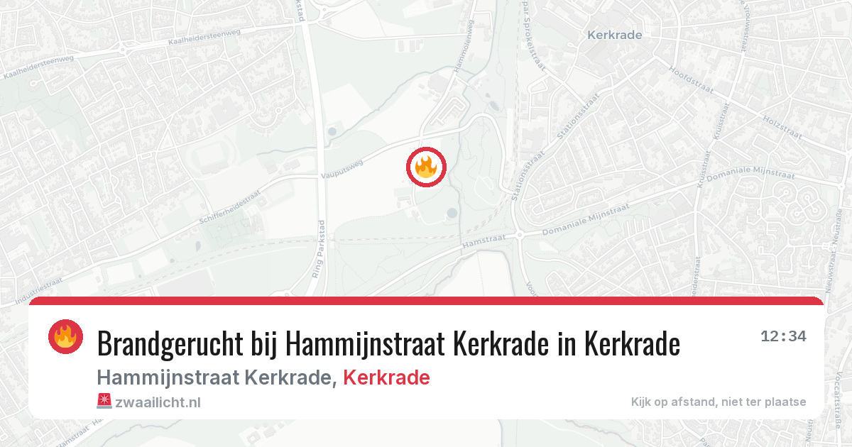 Brandgerucht bij Hammijnstraat Kerkrade in Kerkrade — 24 mei 2026