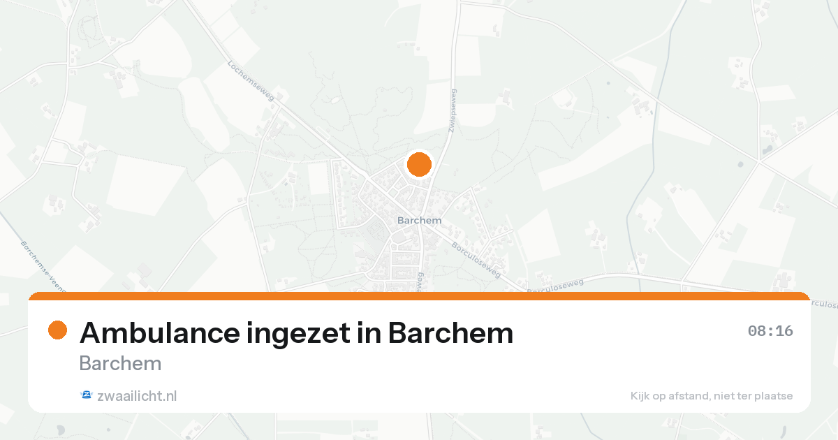 Ambulance ingezet in Barchem — 31 jan 2026