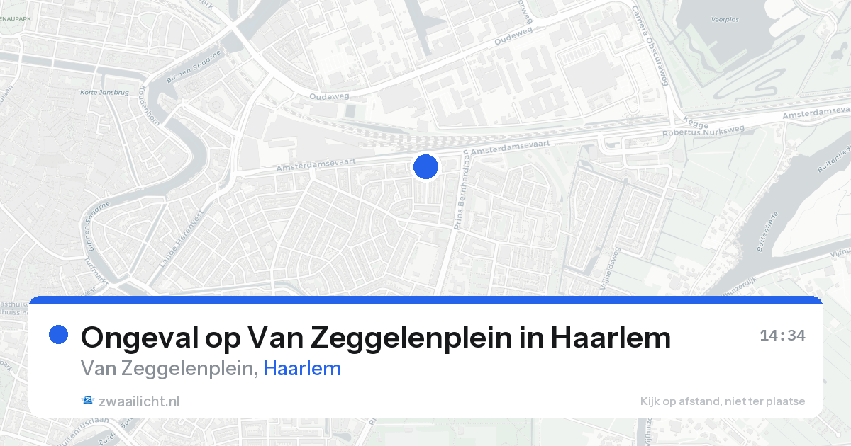 Ongeval op Van Zeggelenplein in Haarlem — 21 aug 2026